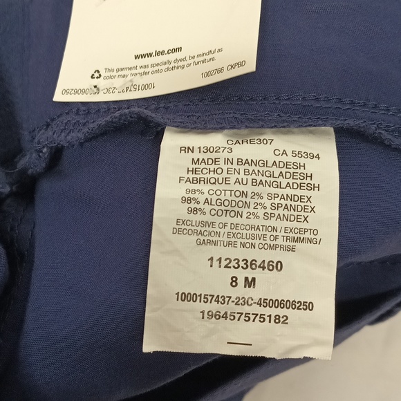 NWT Lee ultra soft waistband mid-rise short women's Sz 8 (medium) New - Picture 12 of 12